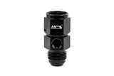 HPS Performance -12 AN Male to Female Fuel Pressure Gauge Adapter with 1/8 inch NPT Female Port Aluminum Black