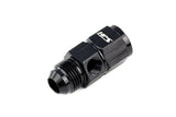 HPS Performance -6 AN Male to Female Fuel Pressure Gauge Adapter with 1/8" NPT Female Port, Aluminum, Black