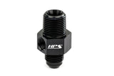HPS Performance AN -6 Male to 1/8" NPT Male Adapter with 1/8" NPT Female Port, Aluminum, Black