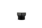 HPS Performance -8 AN Fittings Plug, Port Thread with O-Ring, Aluminum, Black