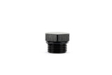 HPS Performance -6 AN Fittings Plug, Port Thread with O-Ring, Aluminum, Black