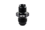 HPS Performance Straight AN Flare -8 to 3/8 inch NPT Adapter Aluminum Black
