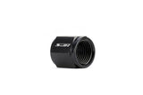 HPS Performance -8 Hard Line AN Tube Nut, Aluminum, Black