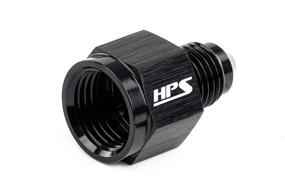 HPS Performance -4 AN Female to -3 AN Male Reducer Adapter Aluminum Black