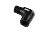 HPS Performance 90 Degree 1/4'' NPT Male To Female Adapter, Aluminum, Black