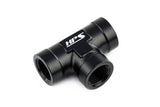 HPS Performance 1/8'' NPT Female Tee Coupler Adapter, Aluminum, Black