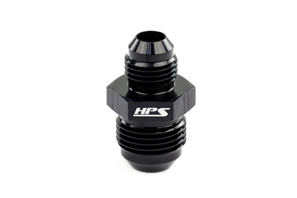 HPS Performance -12 AN to -6 AN Male To Male Reducer Union Coupler Adapter Aluminum Black