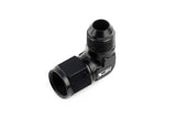 HPS Performance 90 Degree -8 AN Male to Female Swivel Adapter, Aluminum, Black