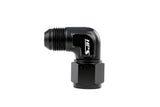 HPS Performance 90 Degree -8 AN Male to Female Swivel Adapter, Aluminum, Black