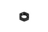 HPS Performance -4 AN Female Bulkhead Fitting Jam Nut, Aluminum, Black