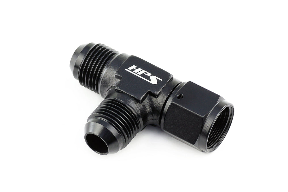 HPS Performance -10 AN Aluminum Tee Adapter with Female on Run AN9261-10