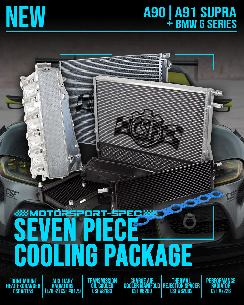 2020+ A90/91 Supra 7-Piece Ultimate-Spec Cooling Package