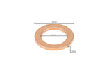 Replacement Copper Washer for HPS Stainless Steel Magnetic Oil Drain Plug Bolt M12 x 1.25 - 5pcs Pack