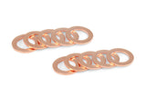 Replacement Copper Washer for HPS Stainless Steel Magnetic Oil Drain Plug Bolt M14 x 1.5 - 10pcs Pack