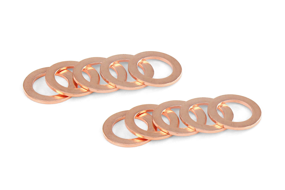 Replacement Copper Washer for HPS Stainless Steel Magnetic Oil Drain Plug Bolt 1/2 x 20TPI - 10pcs Pack