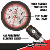Deluxe 2 ½” Tire Gauge 0-100 PSI by 1 lb. w/ Foot Valve