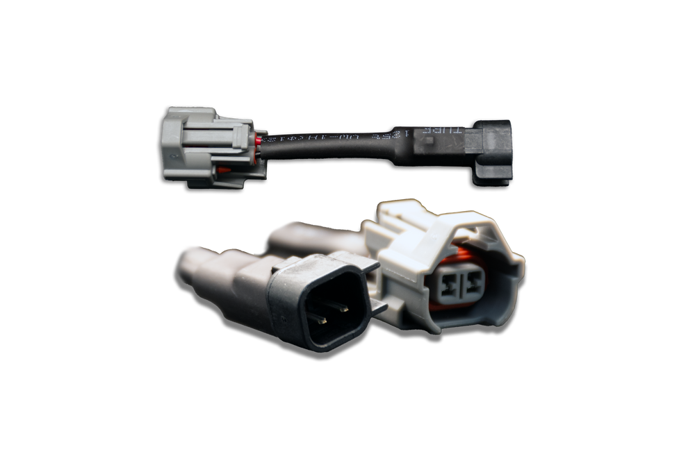 Set of 6 Denso (female) to US Car/EV6 (male) injector plug adaptors (padpdtou6)