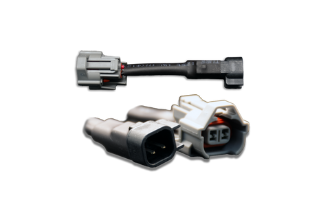 Set of 4 Denso (female) to US Car/EV6 (male) injector plug adaptors (padpdtou4)