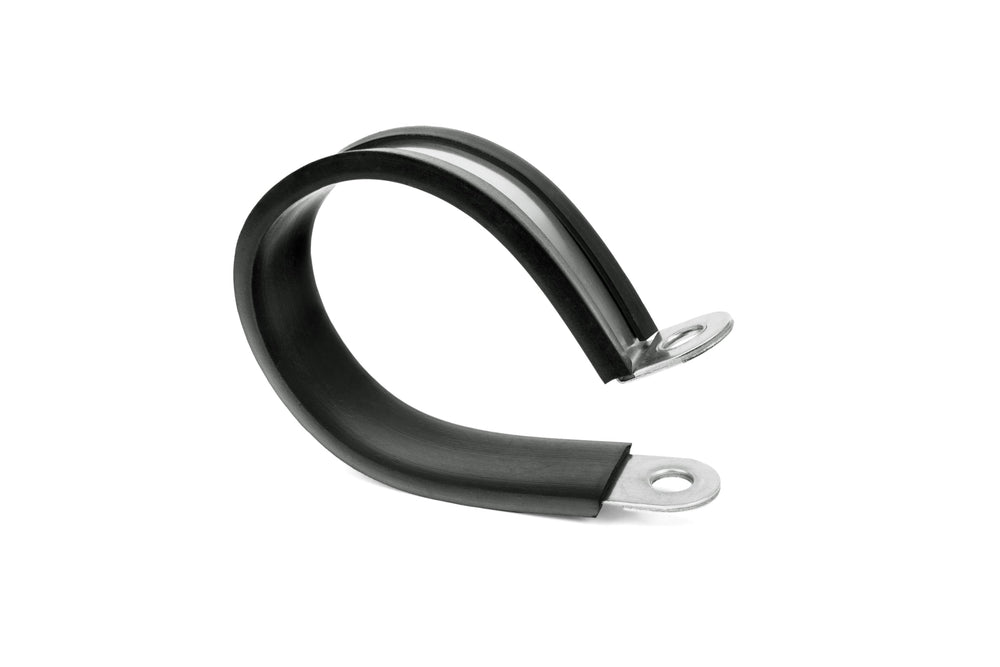 HPS 1-3/8 inch 35mm ID Stainless Steel Cushion Loop Clamp for Tube Wire and Hose Black Rubber EPDM