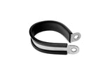 HPS 1-5/8" (41mm) ID Stainless Steel Cushion Loop Clamp for Tube, Wire and Hose, Black Rubber EPDM