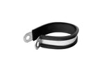 HPS 1-1/2" (38mm) ID Stainless Steel Cushion Loop Clamp for Tube, Wire and Hose, Black Rubber EPDM