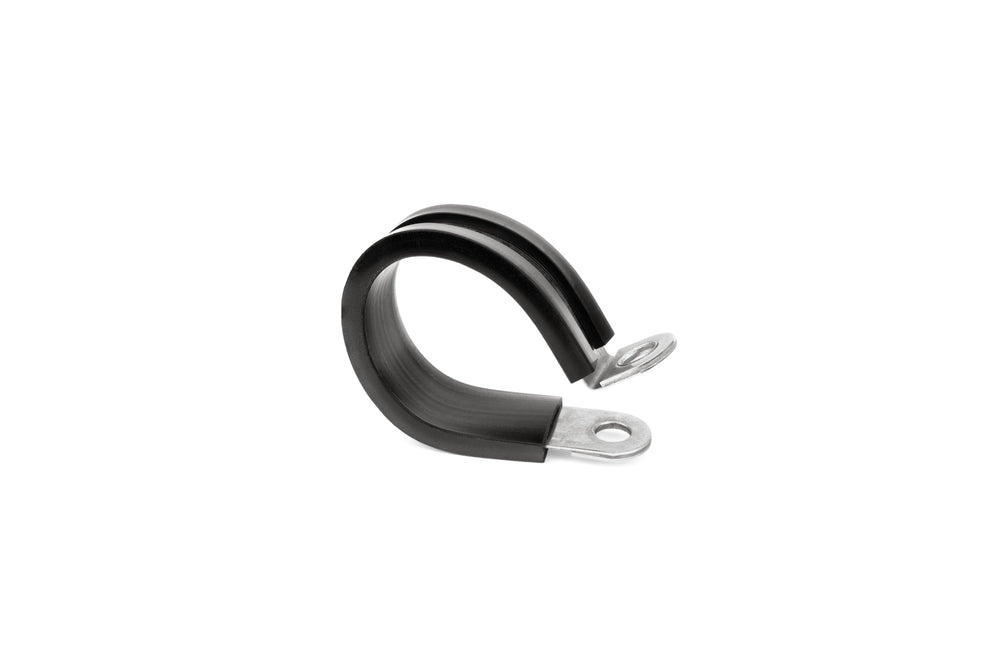 HPS 7/8 inch 22mm ID Stainless Steel Cushion Loop Clamp for Tube Wire and Hose Black Rubber EPDM