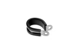 HPS 1" (27mm) ID Stainless Steel Cushion Loop Clamp for Tube, Wire and Hose, Black Rubber EPDM