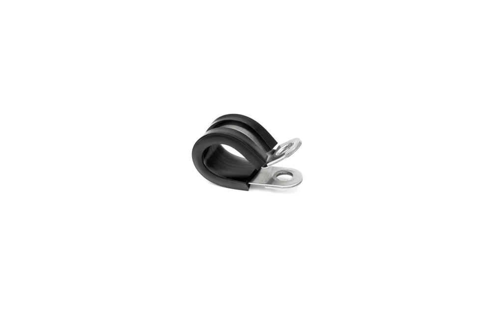 HPS 9/16 inch 14mm ID Stainless Steel Cushion Loop Clamp for Tube Wire and Hose Black Rubber EPDM