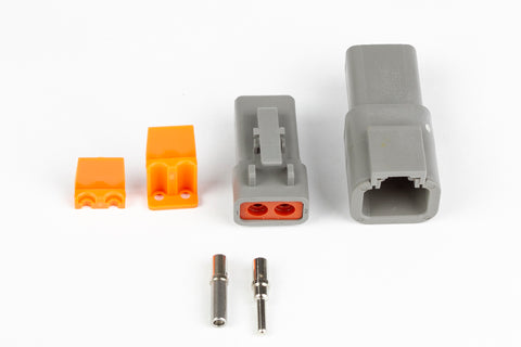 Haltech Matching Set of Deutsch DTP-2 Connectors (25 Amp) Plug & Pins