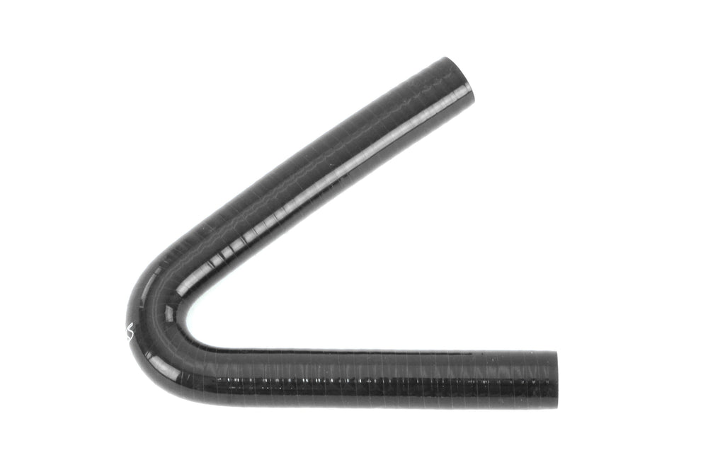 HPS 3/8 inch 9.5mm Silicone 135 Degree Elbow Coupler Hose High Temp 4-ply Reinforced Black