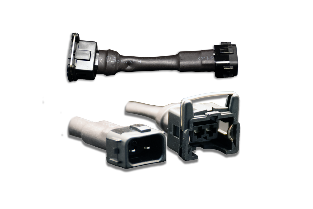 Set of 4 Jetronic/EV1 (female) to Honda OBD2 (male) injector plug adaptors (padpjtoh4)