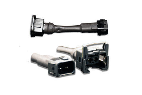 Set of 4 Jetronic/EV1 (female) to Honda OBD2 (male) injector plug adaptors (padpjtoh4)