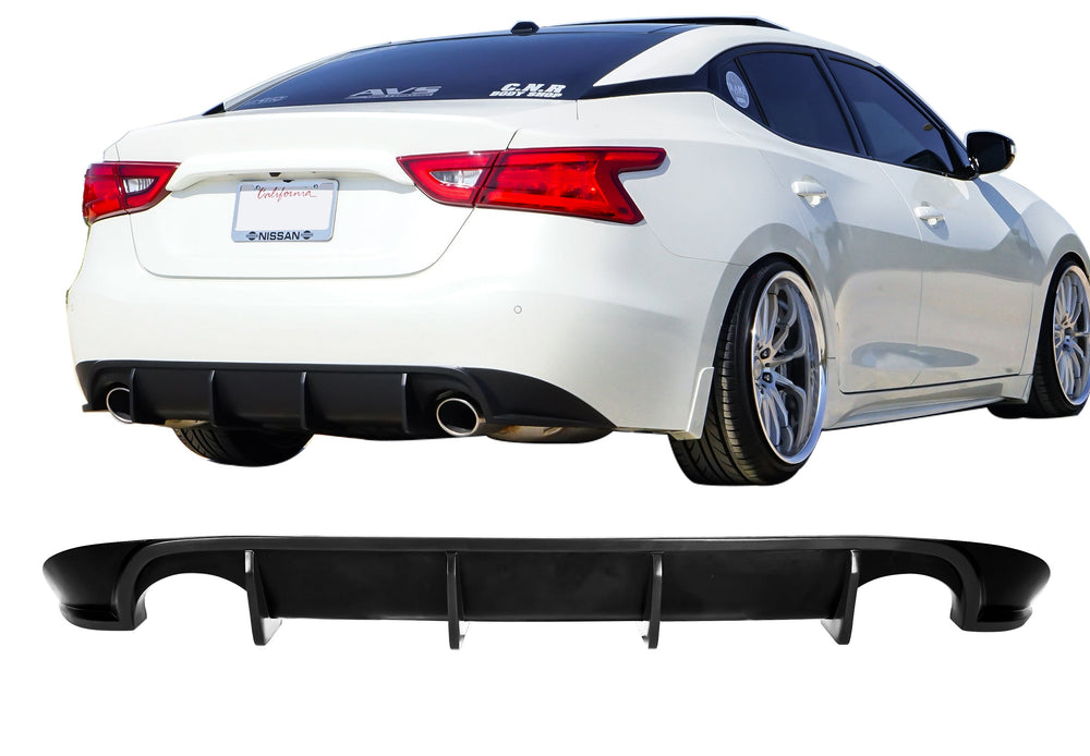 2016-2018 Nissan Maxima Rear Diffuser [Matte Black] - KB12818MB