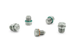 HPS Performance Stainless Steel Magnetic Oil Drain Plug Bolt 5pcs complete kit for Engine Transmission and Front Differential MDPK-100