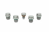 HPS Performance Stainless Steel Magnetic Oil Drain Plug Bolt 5pcs complete kit for Engine, Transmission, and Front Differential, MDPK-100
