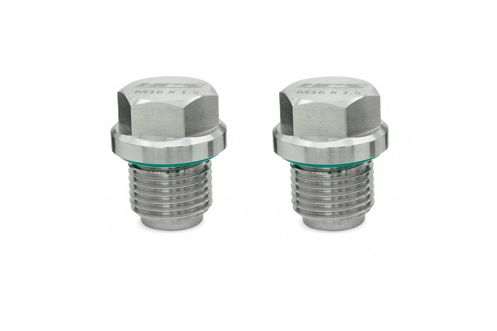 HPS Performance Stainless Steel Magnetic Oil Drain Plug Bolt 2pcs kit for Front Differential Fill and Drain plugs MDPK-101