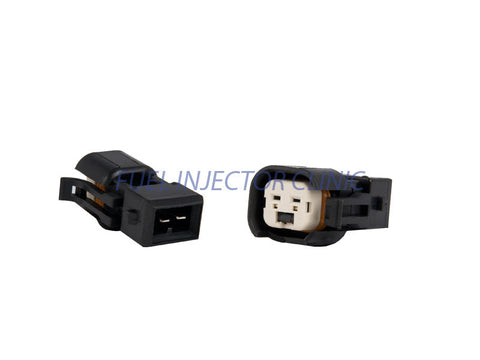 Set of 8 US Car/EV6 (female) to Jetronic/EV1 Adapter (male) injector plug adaptors (padputoj8)