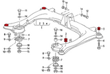 Polyurethane Subframe Bushings B4 - M12 - Steet Hardness