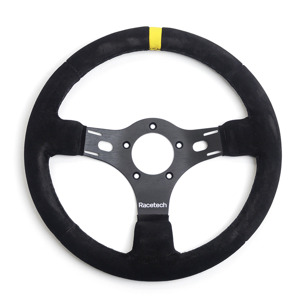 Steering Wheel, 12.9 in. Dish, Suede