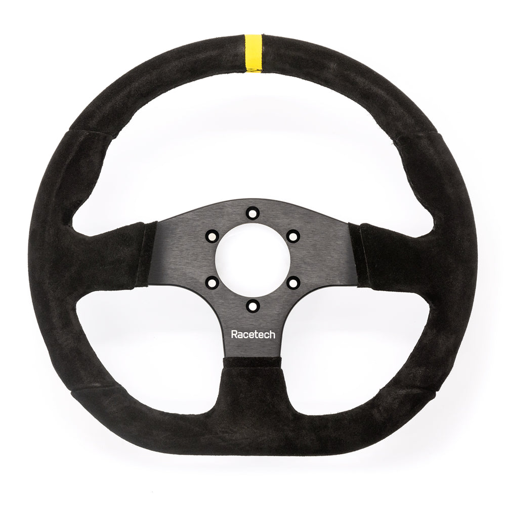 Steering Wheel, 12.9 in., Flat Bottom, 6 bolt