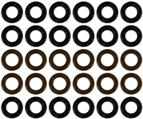 Seal kit for Fuel Injector Clinic Toyota Supra TT injectors with FIC top-feed fuel rail conversion (slk-145x6)