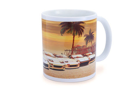 MUG WHITE Z CAR SUNSET HUNTINGTON BEACH