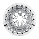 Weld Alpha-1 15x11 / 5x4.75 / 4 BS / 3.18 HB - Polished Center - Polished Shell - DBL MT Wheel