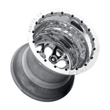 Weld Alpha-1 15x11 / 5x4.75 / 4 BS / 3.18 HB - Polished Center - Polished Shell - DBL MT Wheel