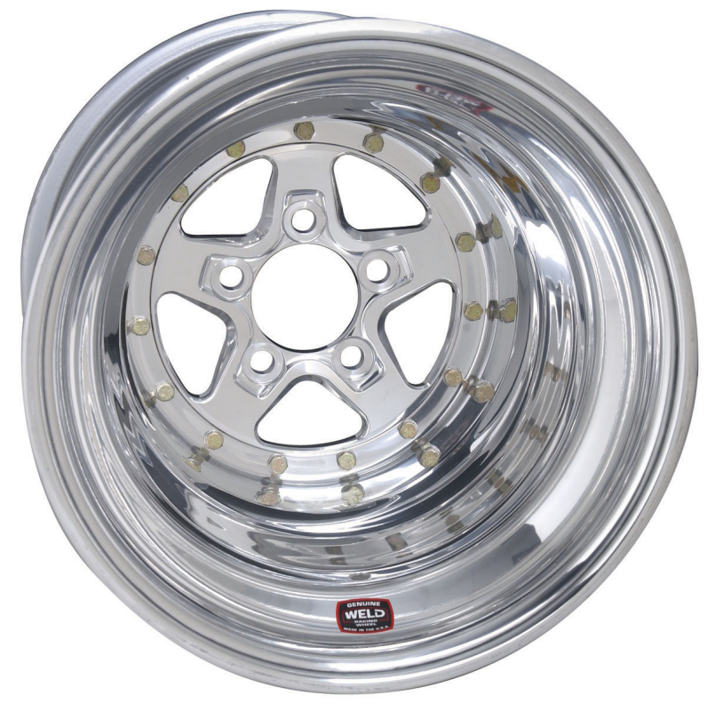 Weld Alumastar 15x8 / 5x4.5 / 4 BS / 3.18 HB - Polished Center - Polished Shell - Non-BL Wheel