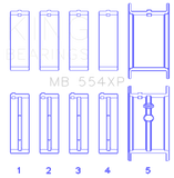 King Engine Bearings Chevrolet 265/283/302/327 V8 Main Bearing Set