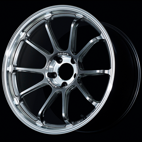 Advan RZ-DF2 Porsche 20x9.0 / +45 ET / 5x130 / 71.6mm Bore / Diamond Cut and Hyper Platinum Black