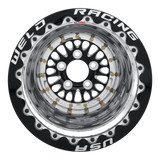 Weld RPM 15x10 / 5x4.75 / 4 BS / 3.18 HB - Black Center - Polished Shell - Black SBL MT Wheel