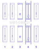 King Engine Bearings Chevrolet/Isuzu Ohv Ln2 (Size +0.25mm) Main Bearing Set