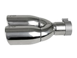 aFe Takeda 304 Stainless Steel Clamp-on Exhaust Tip Polished 2-1/2ininlet x 3-1/2in Outlet X 12in L